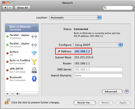 mac os network settings