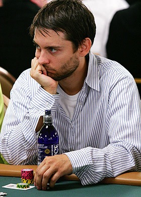 Tobey Maguire Playing Poker